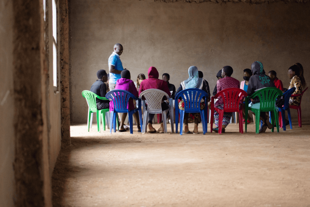 group gathers for counseling