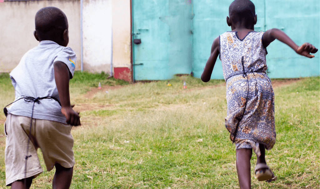 kids running in kenya