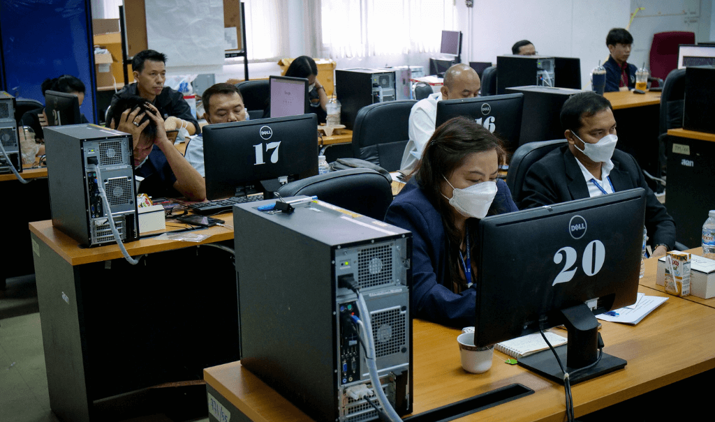 police at computers