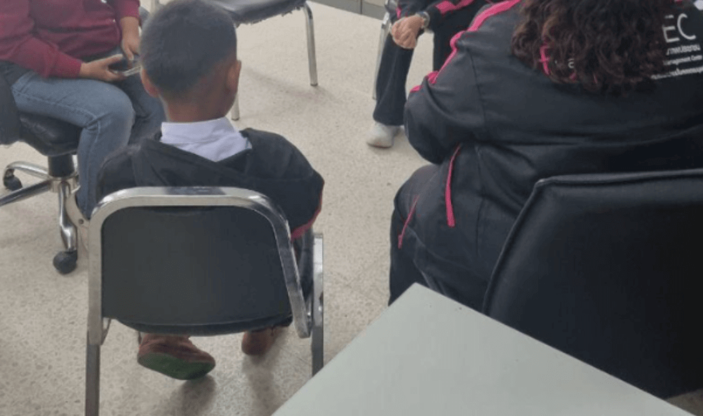 A survivor during his interview