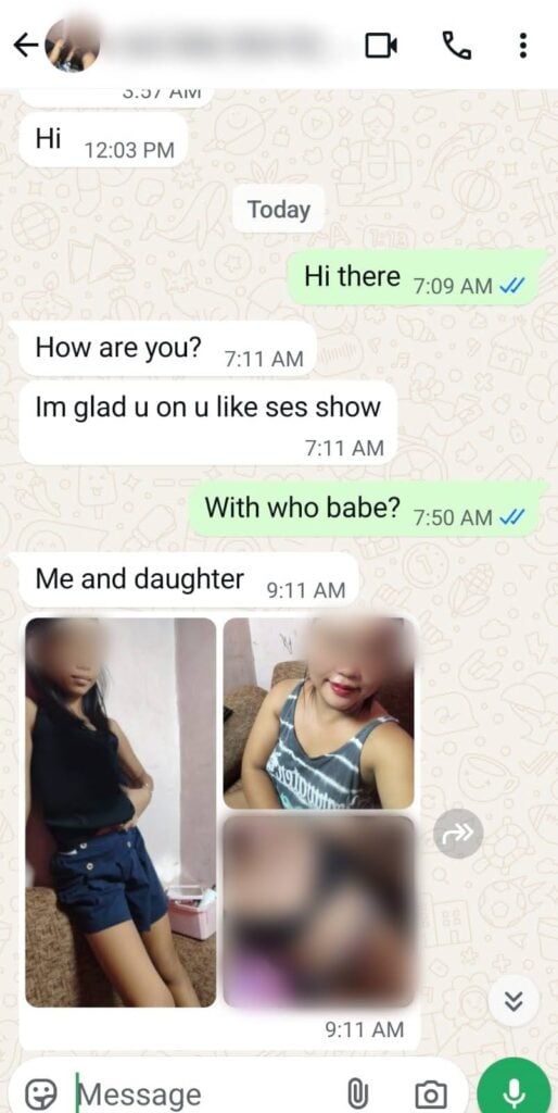 Bela, offering her daughter for abuse to Caleb